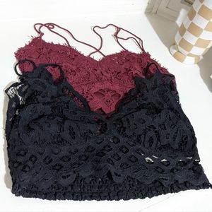 Sz L Free people lace bralette bundle